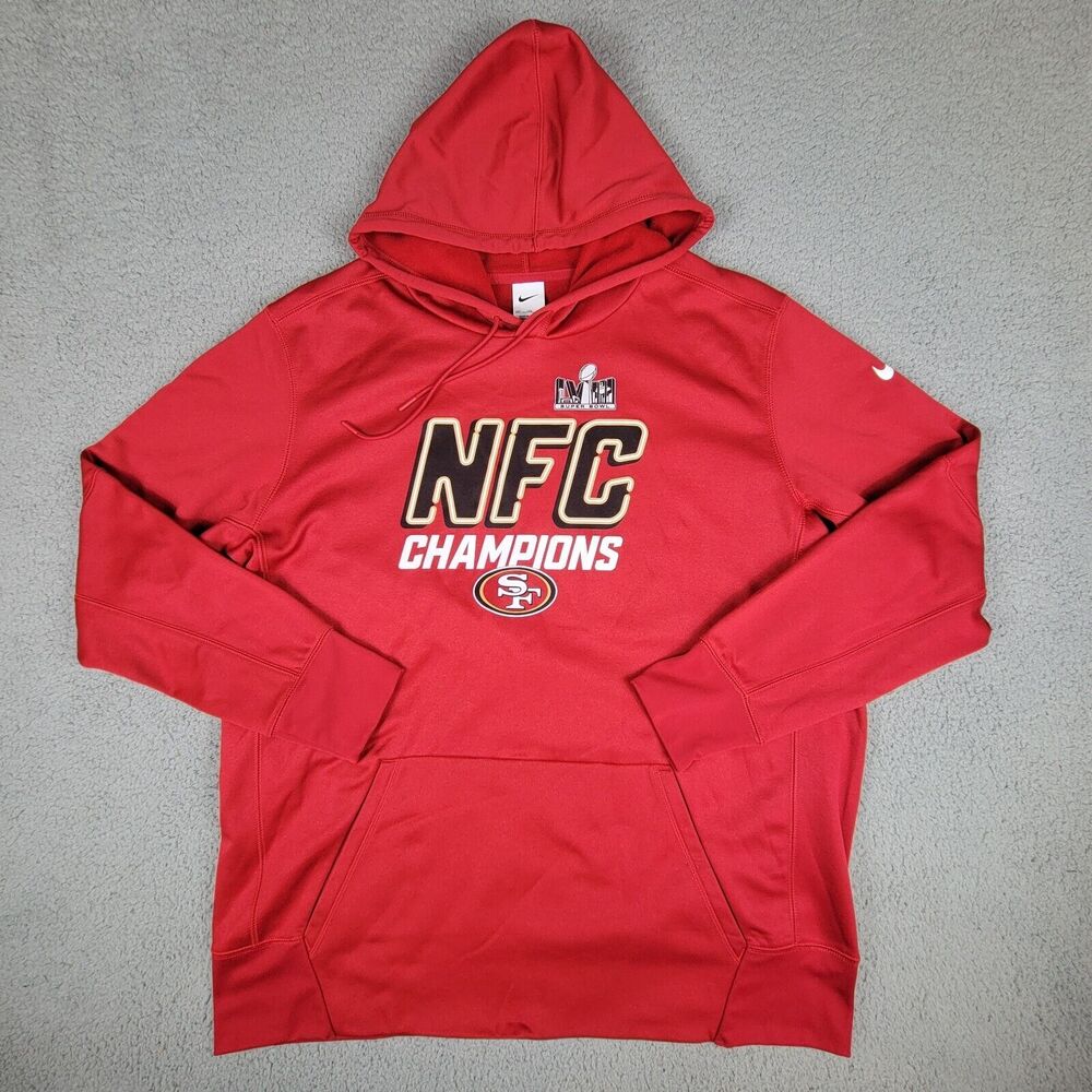 San Francisco 49ers Mens 2XL Sweatshirt NFC Conference Champions Therma FIT Nike